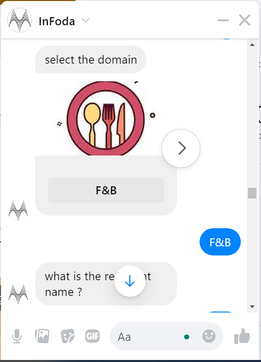 Social chatbot ordering demo